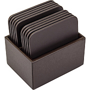 Dacasso Leatherette Square Coaster Set (A3343)