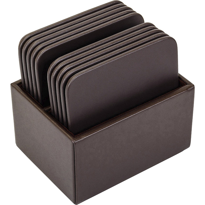 Dacasso Leatherette Square Coaster Set (A3343)