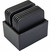 Dacasso Leatherette Square Coaster Set (A1343)