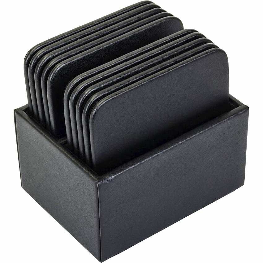 Dacasso Leatherette Square Coaster Set (A1343)