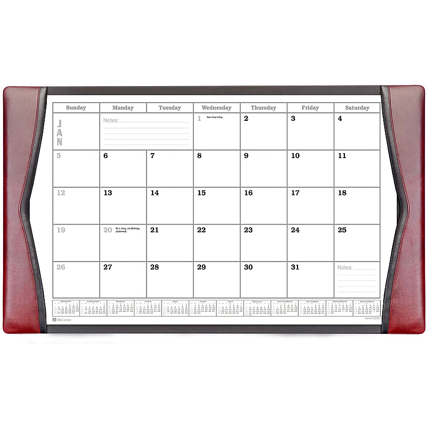 Dacasso Leather Calendar Desk Pad (P7050)