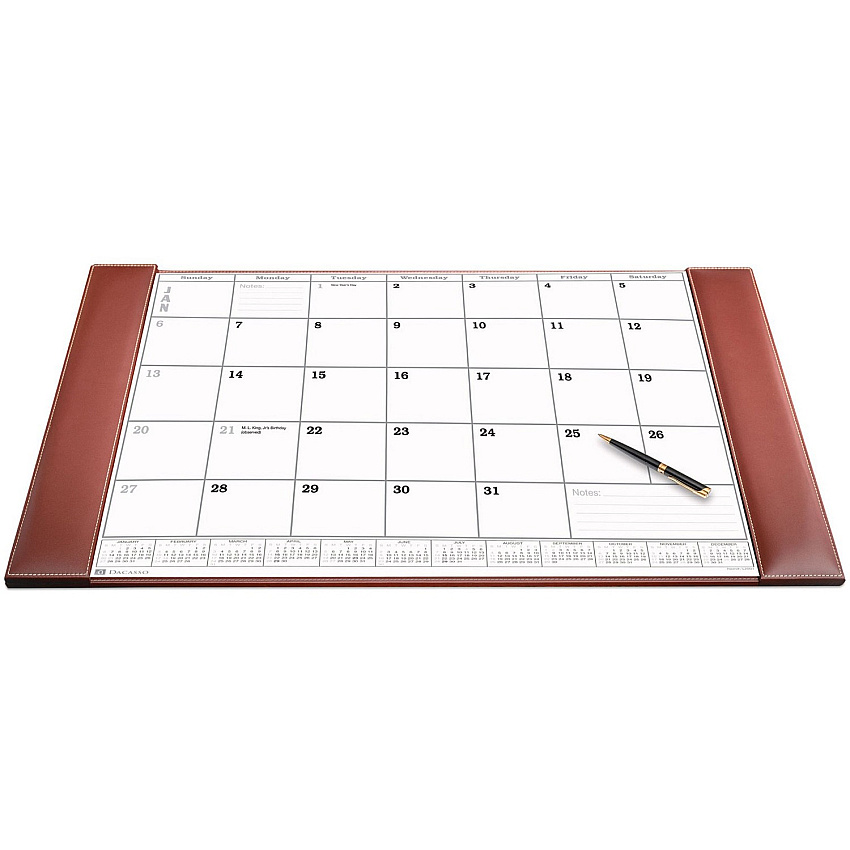 Dacasso Rustic Leather Calendar Desk Pad (P3250)