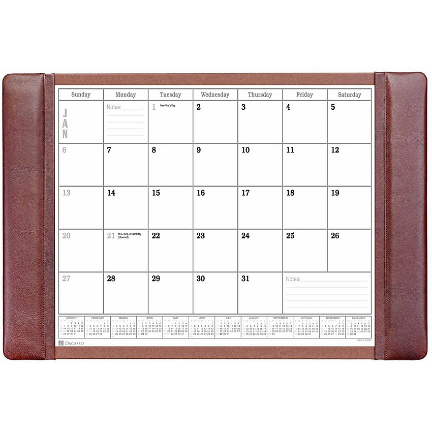 Dacasso Leather Calendar Desk Pad (P3040)
