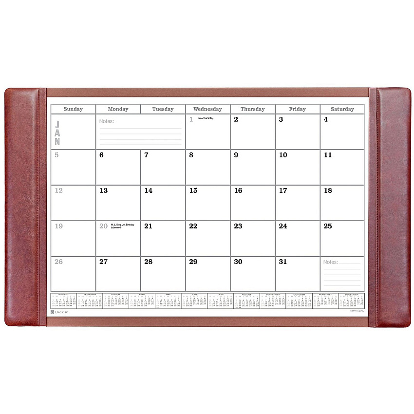 Dacasso Leather Calendar Desk Pad (P3050)