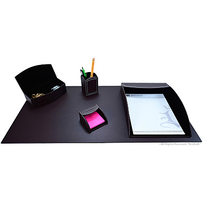 Dacasso 5-piece Home/Office Leather Desk Accessory Set (K6402)