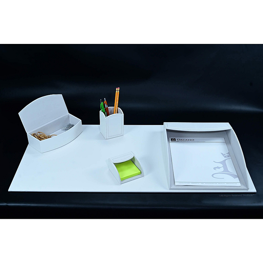 Dacasso 5-piece Home/Office Leather Desk Accessory Set (K7002)