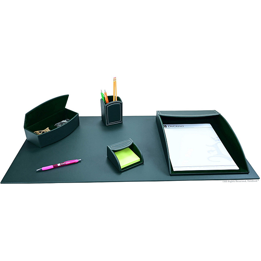 Dacasso 5-piece Home/Office Leather Desk Accessory Set (K7802)