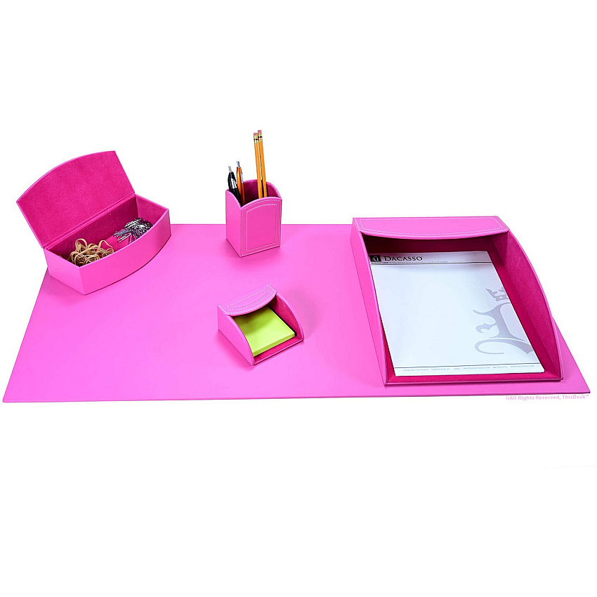 Dacasso 5-piece Home/Office Leather Desk Accessory Set (K7902)