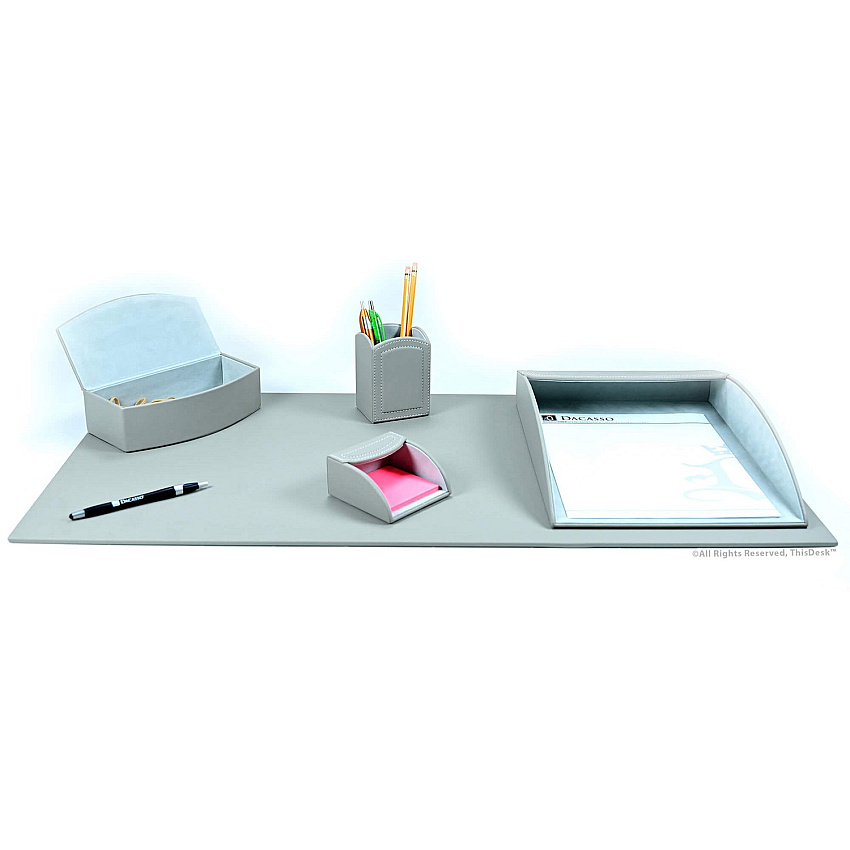 Dacasso 5-piece Home/Office Leather Desk Accessory Set (K7602)