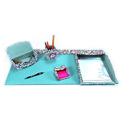 Dacasso 5-piece Home/Office Leather Desk Accessory Set (K8002)