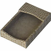 Protacini Breeze Beige Italian Patent Leather 4" x 6" Memo Holder (A6309)
