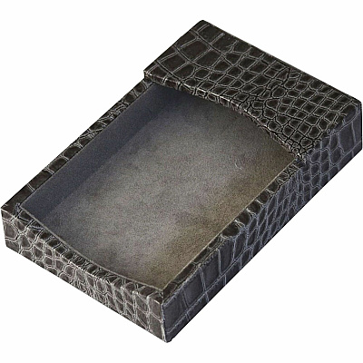 Protacini Castlerock Gray Italian Patent Leather 4" x 6" Memo Holder (A6209)
