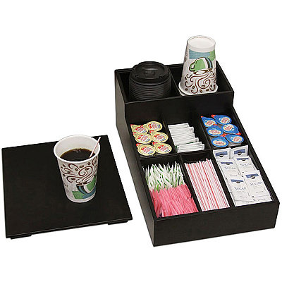 Dacasso Leatherette Coffee Condiment Organizer (A1328)