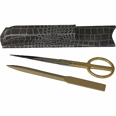 Protacini Castlerock Gray Italian Patent Leather Library Set (A6227)