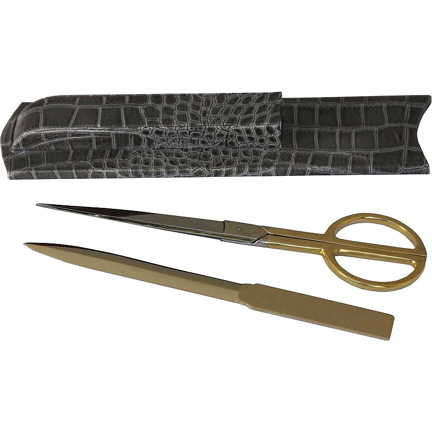 Protacini Castlerock Gray Italian Patent Leather Library Set (A6227)