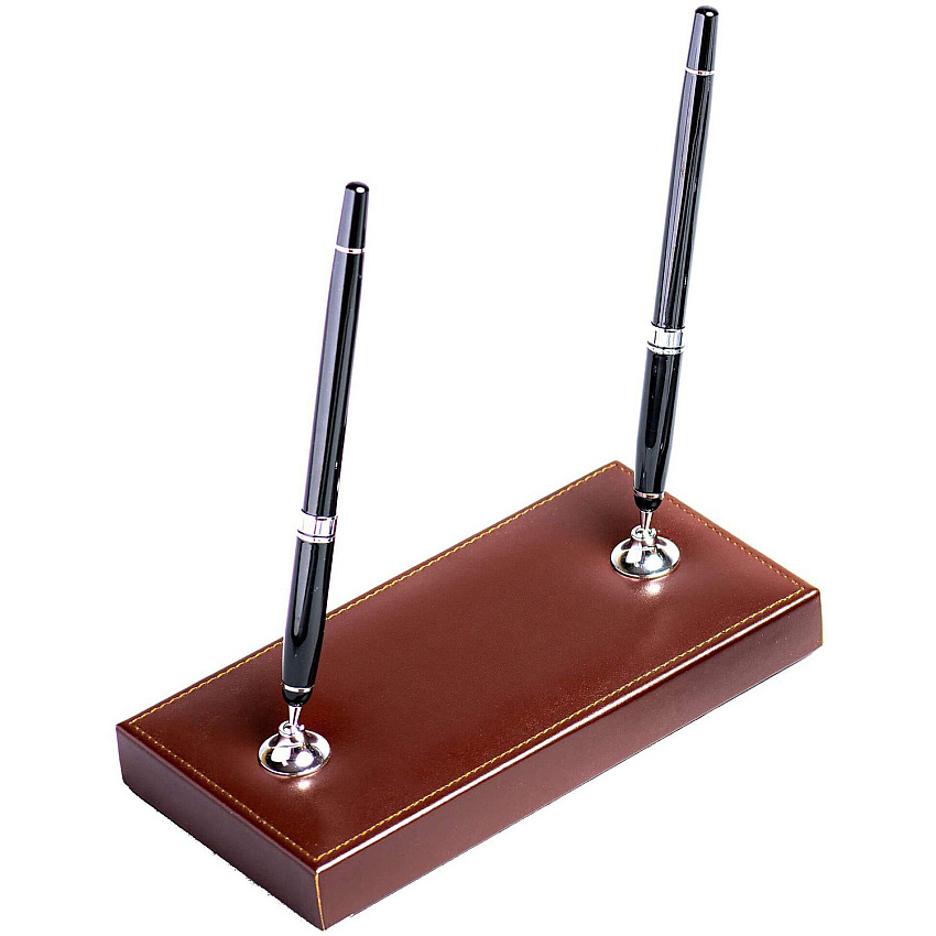 Dacasso Bonded Leather Double Pen Stand (A3612)