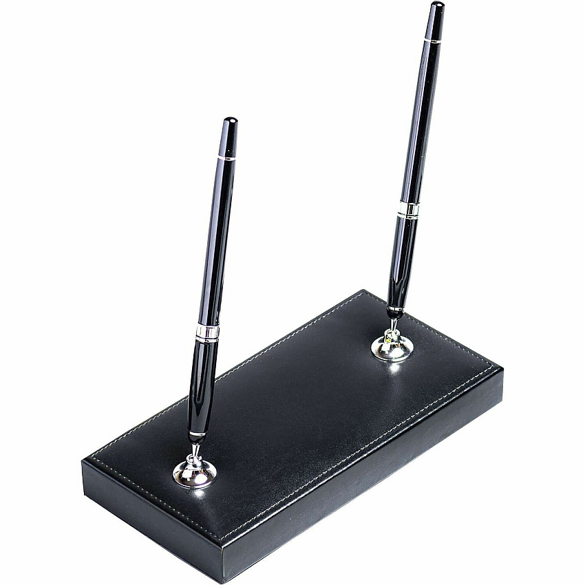 Dacasso Bonded Leather Double Pen Stand (A1412)