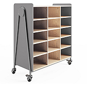 Safco Whiffle Typical Triple Rolling Storage Cart (3931GRY)