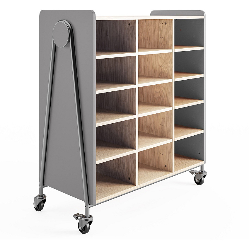 Safco Whiffle Typical Triple Rolling Storage Cart (3931GRY)