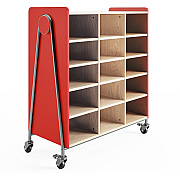 Safco Whiffle Typical Triple Rolling Storage Cart (3931RED)