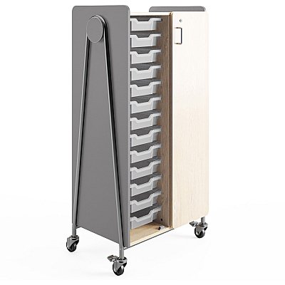 Safco Whiffle Typical Double Rolling Storage Cart (3928GRY)