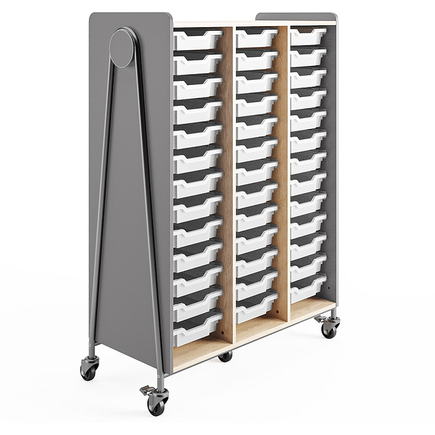Safco Whiffle Typical Triple Rolling Storage Cart (3932GRY)