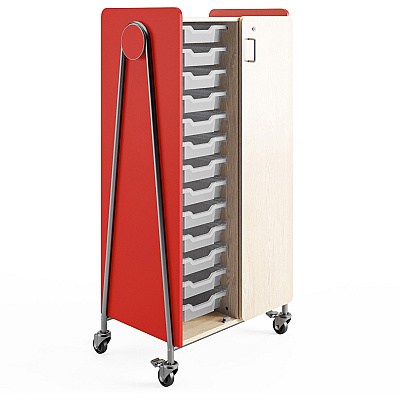 Safco Whiffle Typical Double Rolling Storage Cart (3928RED)