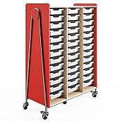 Safco Whiffle Typical Triple Rolling Storage Cart (3932RED)