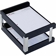 Dacasso Classic Leather Double Letter Trays (A1073)