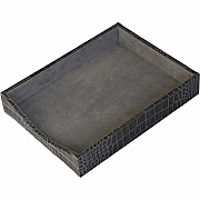 Protacini Castlerock Gray Italian Patent Leather Front-Load Letter Tray (A6201)