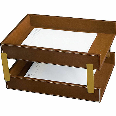 Dacasso Rustic Leather Memo Holder (A3221)