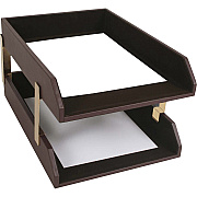 Dacasso Leather Double Legal-Size Trays (A3421)