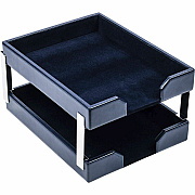 Dacasso Bonded Leather Double Letter Trays (A5022)