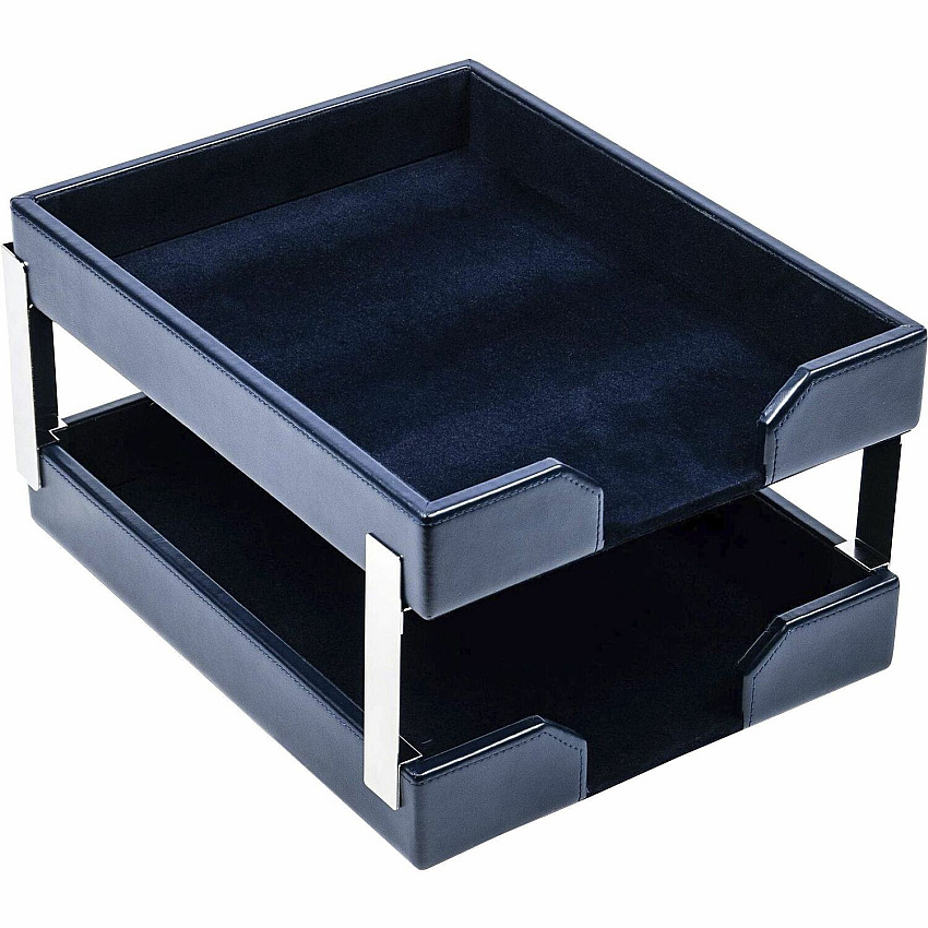 Dacasso Bonded Leather Double Letter Trays (A5022)