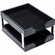 Dacasso Bonded Leather Double Letter Trays (A1422)
