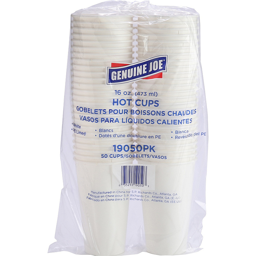 Genuine Joe 16 oz Disposable Hot Cups (GJO19050)