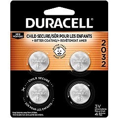 Duracell 2032 3V Lithium Battery 4-Pack (DURDL2032B4)