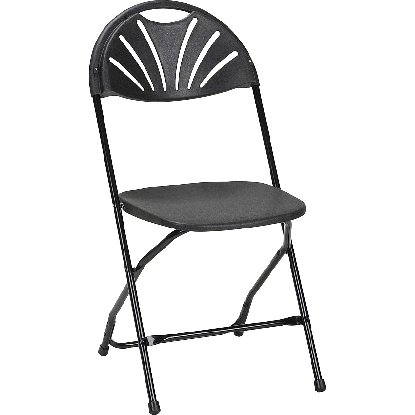 Dorel Zown Premium Fan Back Folding Chair (CSC60542BLK8E)