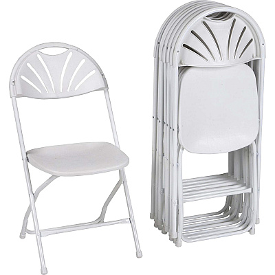 Dorel Zown Premium Fan Back Folding Chair (CSC60542WHT8E)
