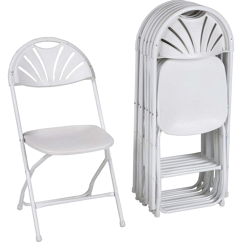 Dorel Zown Premium Fan Back Folding Chair (CSC60542WHT8E)