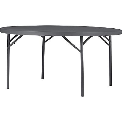 Cosco Zown Commercial Round Blow Mold Fold Table (CSC60537SGY1E)