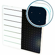 Floortex Viztex Glacier White & Black Plan & Grid Glass Dry-Erase Board - 14" x 14" (FCVGM1414WP)