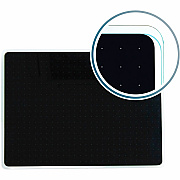 Floortex Viztex Glacier Black Multi-Purpose Grid Glass Dry-Erase Board 17" x 23" (FCVGM1723BG)