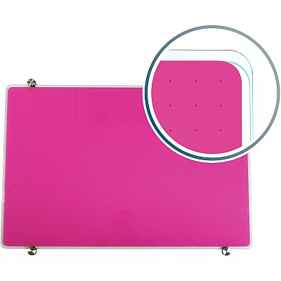 Floortex Viztex Glacier Violet Multi-Purpose Grid Glass Dry-Erase Board 24" x 36" (FCVGM2436VG)
