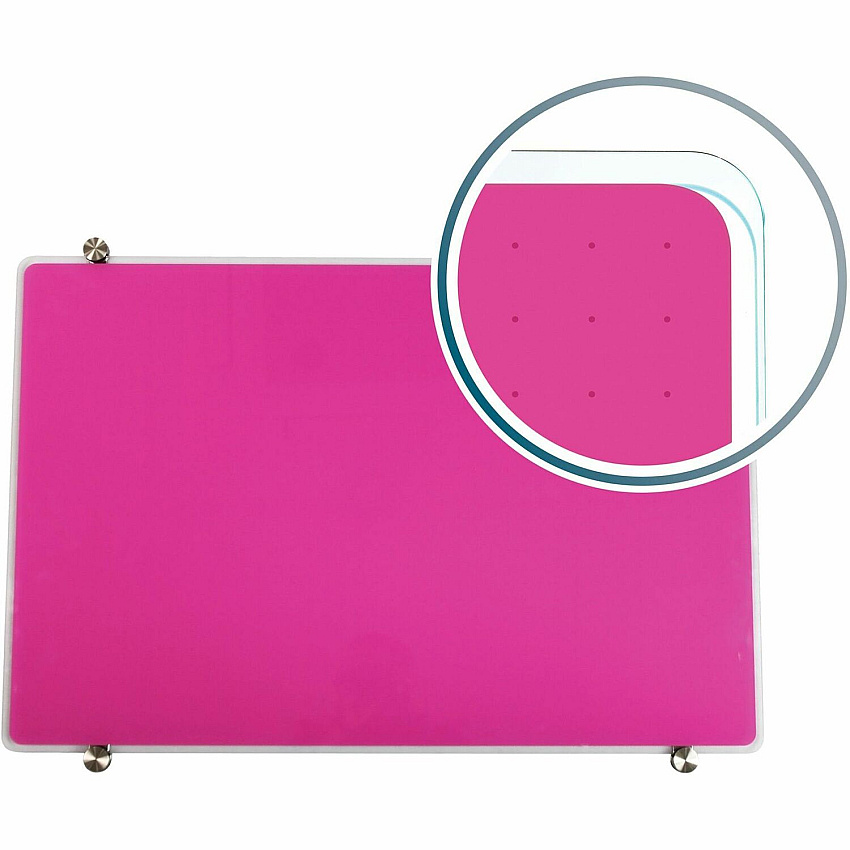 Floortex Viztex Glacier Violet Multi-Purpose Grid Glass Dry-Erase Board 24" x 36" (FCVGM2436VG)
