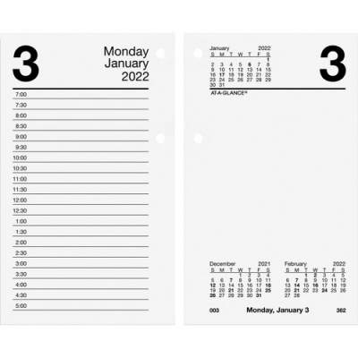 AT-A-GLANCE Daily Desk Calendar Refill (E7175022)