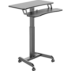 Kantek Mobile Sit-to-Stand Desk with Foot Pedal (KTKSTS350)
