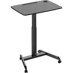 Kantek Adjustable Height Mobile Sit Stand Desk (KTKSTS330B)