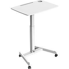 Kantek Adjustable Height Mobile Sit Stand Desk (KTKSTS330W)