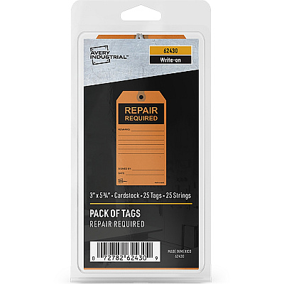 Avery Preprinted REPAIR REQUIRED Repair Tags (AVE62430)